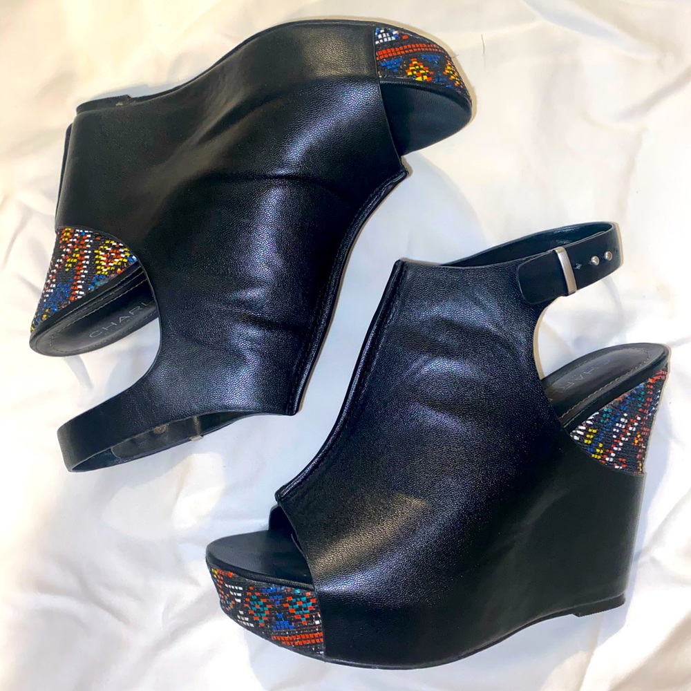 Charles by Charles David Embroidered Wedges